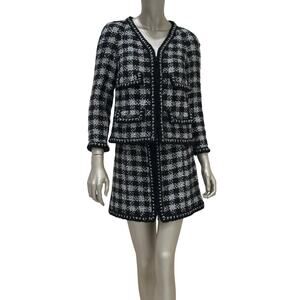 Chanel 2011 Runway Black & Silver Tweed Suit - Size 36